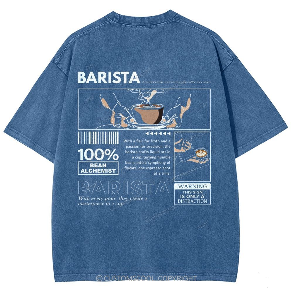 Barista Unisex Fit Washed T-Shirt