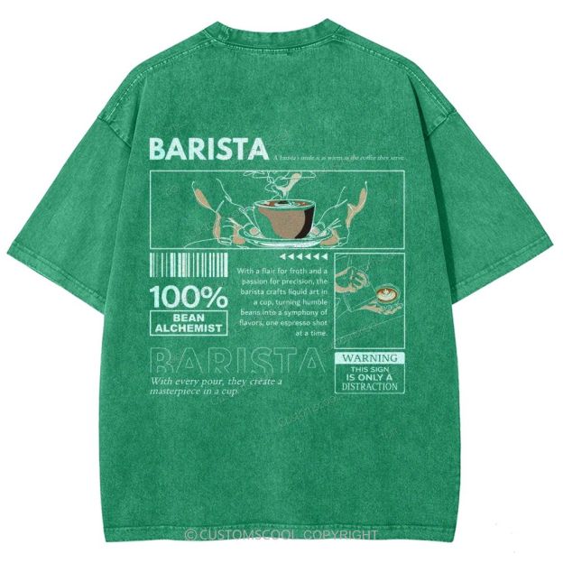 Barista Unisex Fit Washed T-Shirt
