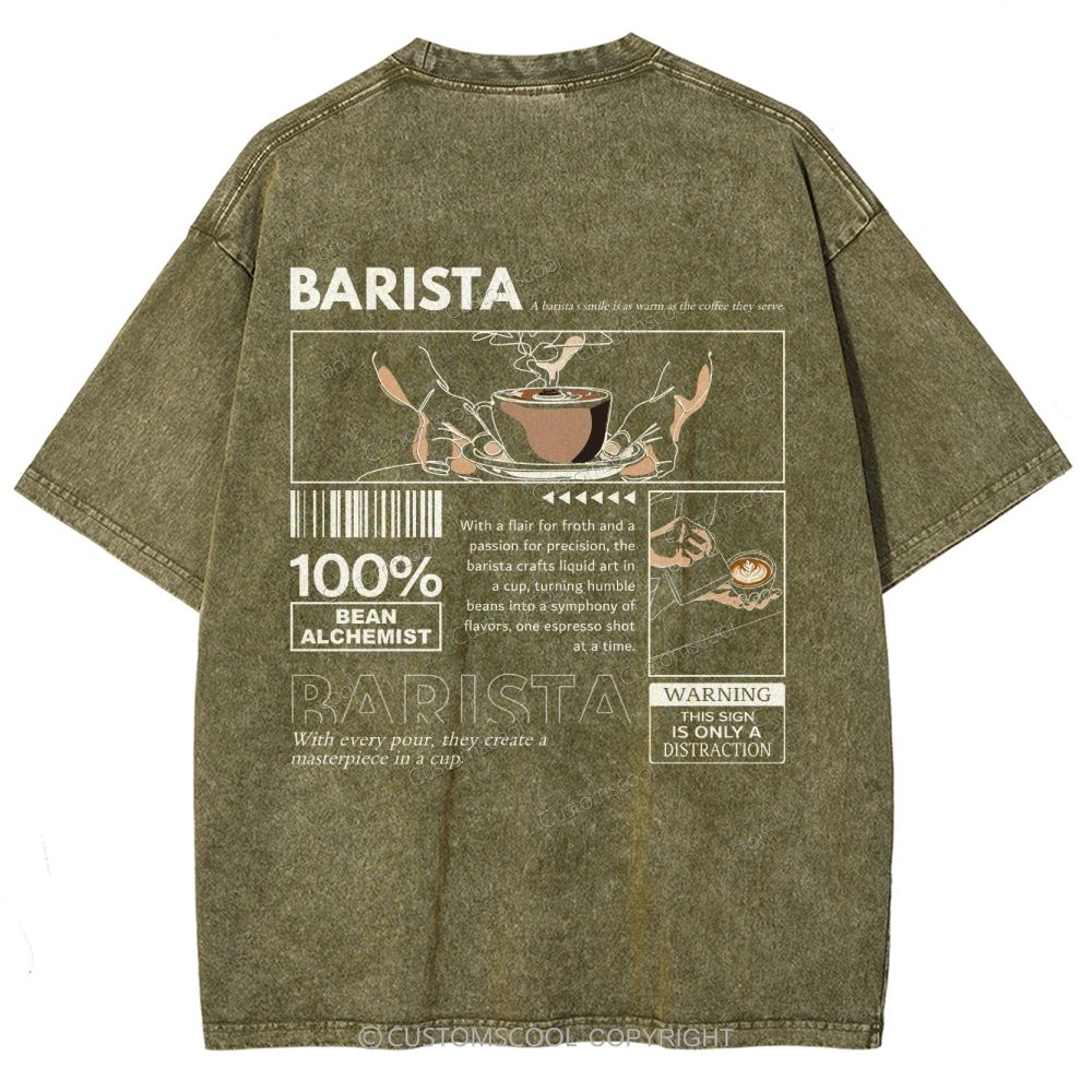 Barista Unisex Fit Washed T-Shirt