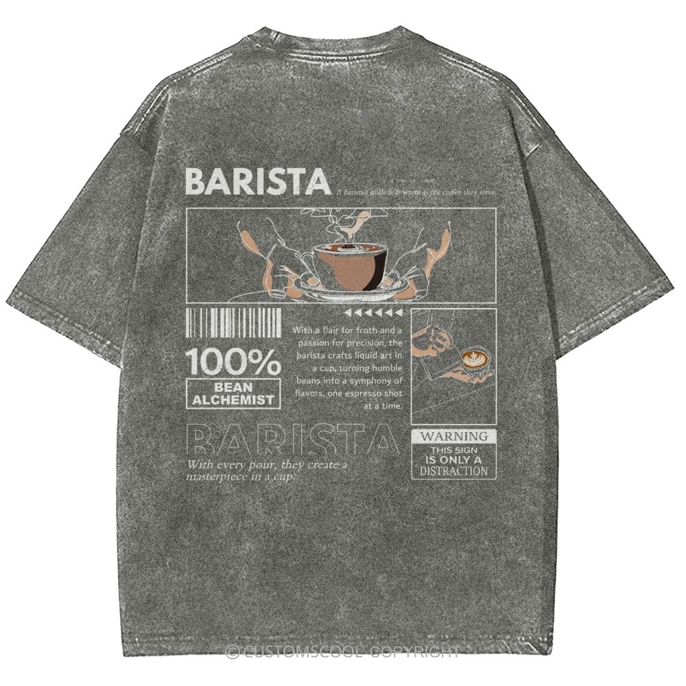 Barista Unisex Fit Washed T-Shirt