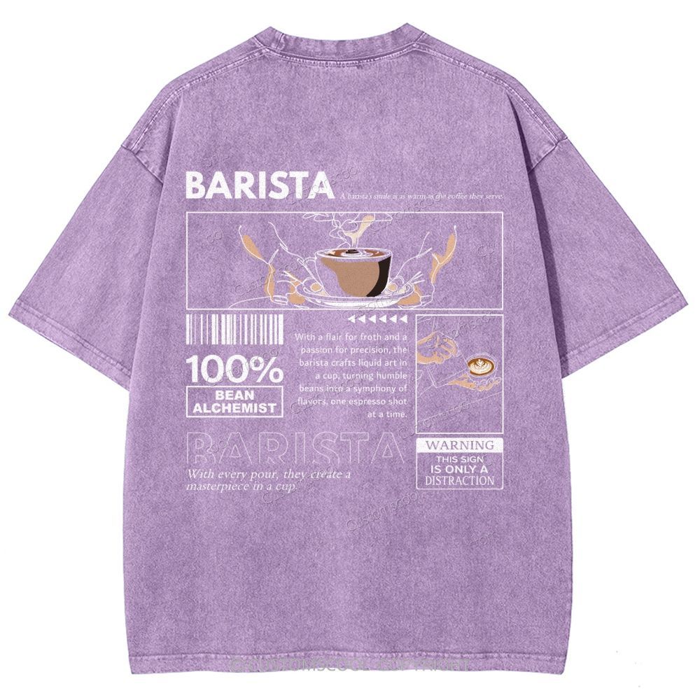 Barista Unisex Fit Washed T-Shirt