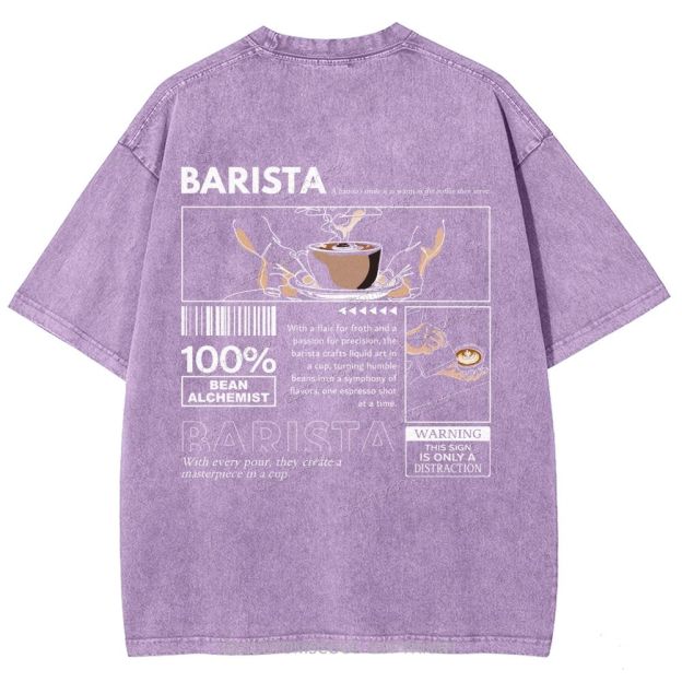 Barista Unisex Fit Washed T-Shirt