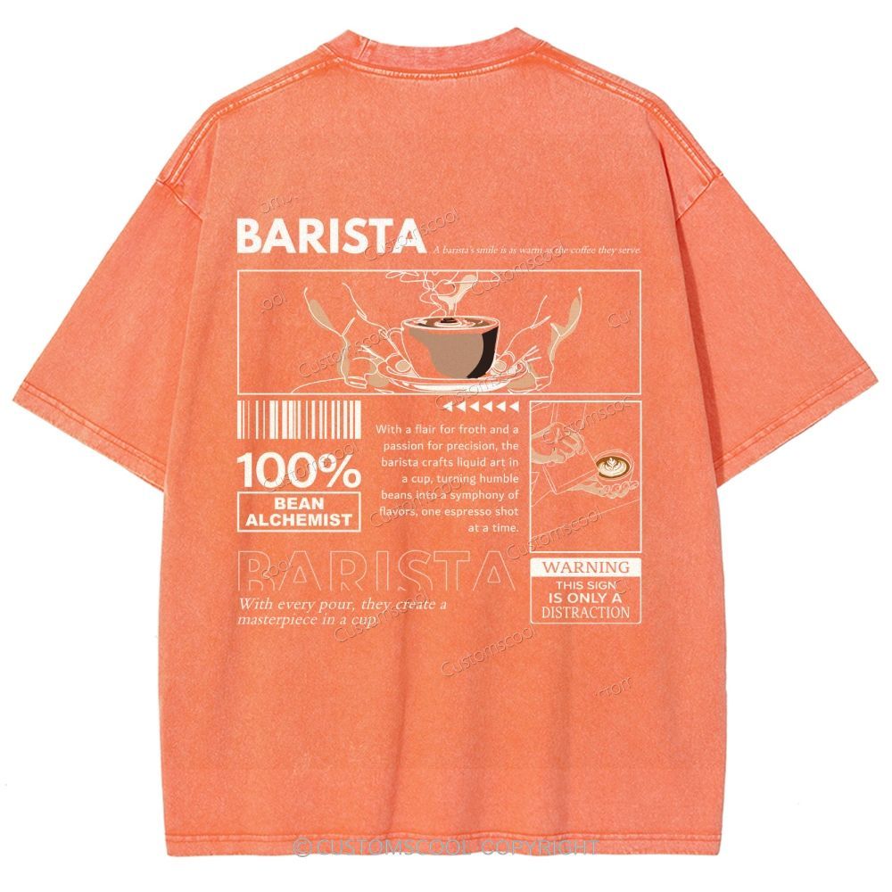 Barista Unisex Fit Washed T-Shirt