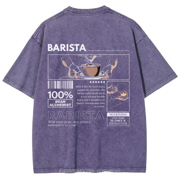 Barista Unisex Fit Washed T-Shirt
