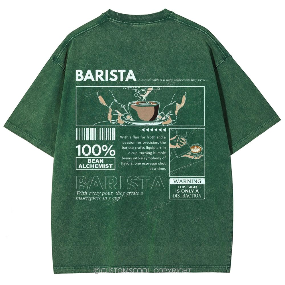 Barista Unisex Fit Washed T-Shirt