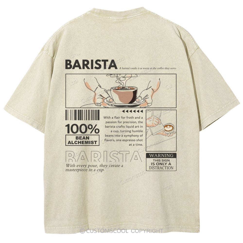 Barista Unisex Fit Washed T-Shirt