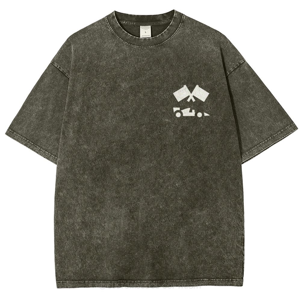 Formula One F1 Unisex Fit Washed T-Shirt Customscool