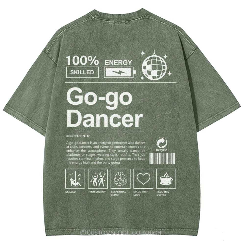 Contemporary Exotic Dancer Unisex Fit Washed T-Shirt