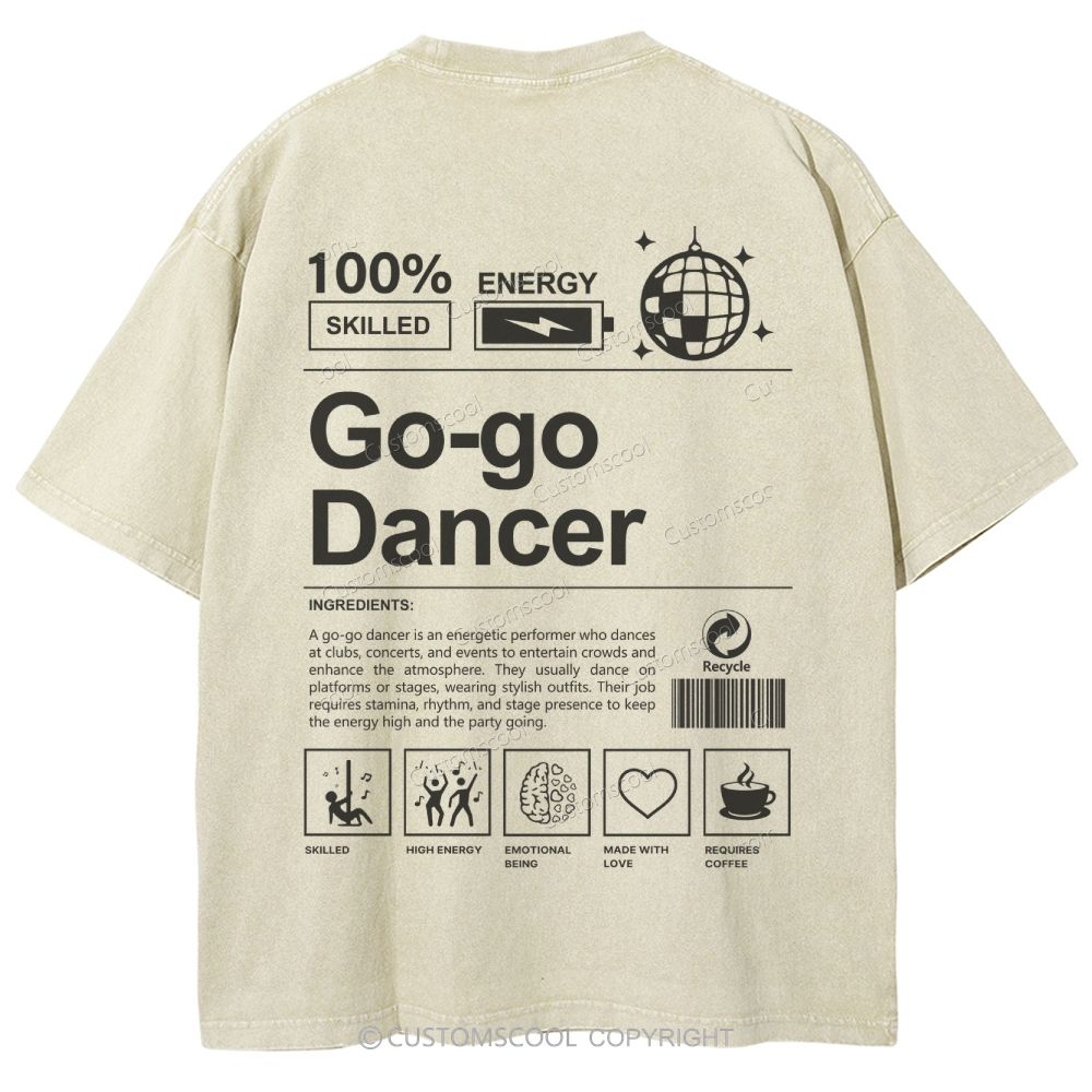 Contemporary Exotic Dancer Unisex Fit Washed T-Shirt
