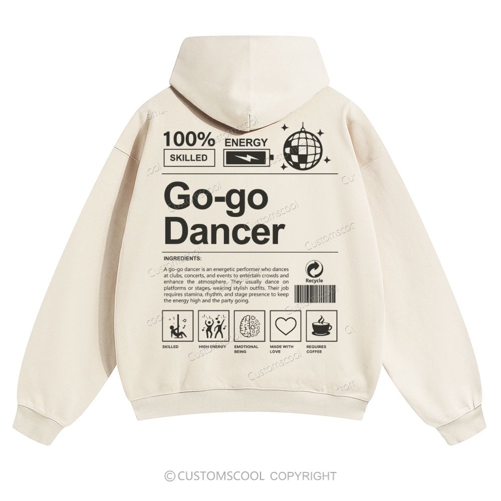 Contemporary Exotic Dancer Solid Color Hoodie