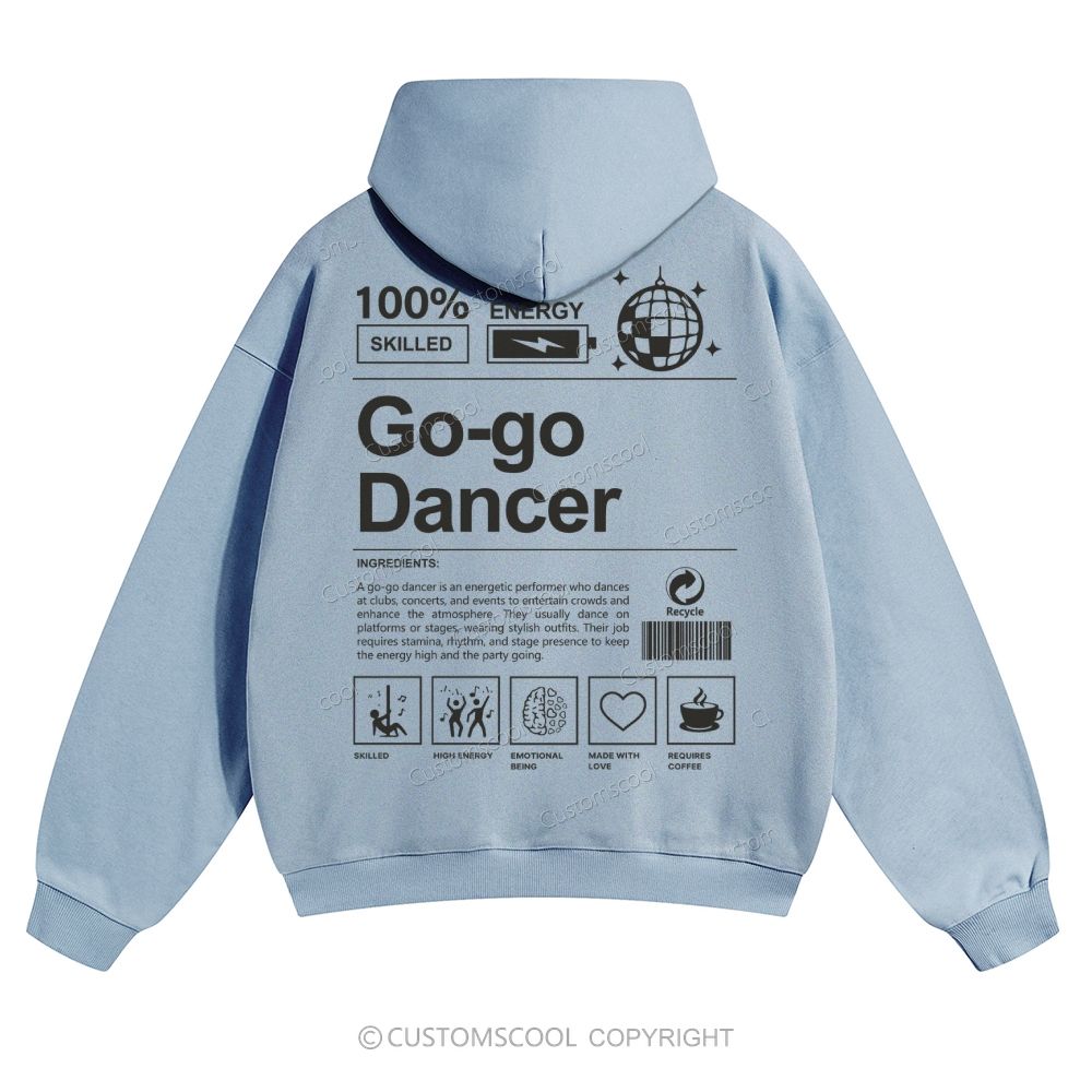 Contemporary Exotic Dancer Solid Color Hoodie