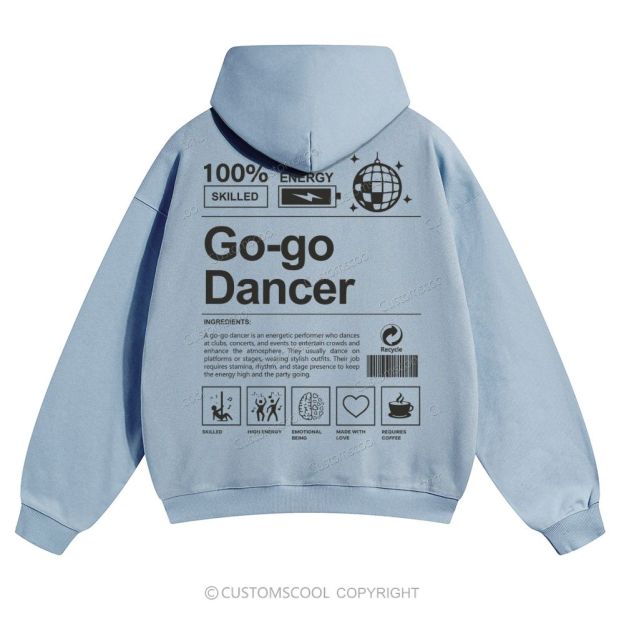 Contemporary Exotic Dancer Solid Color Hoodie