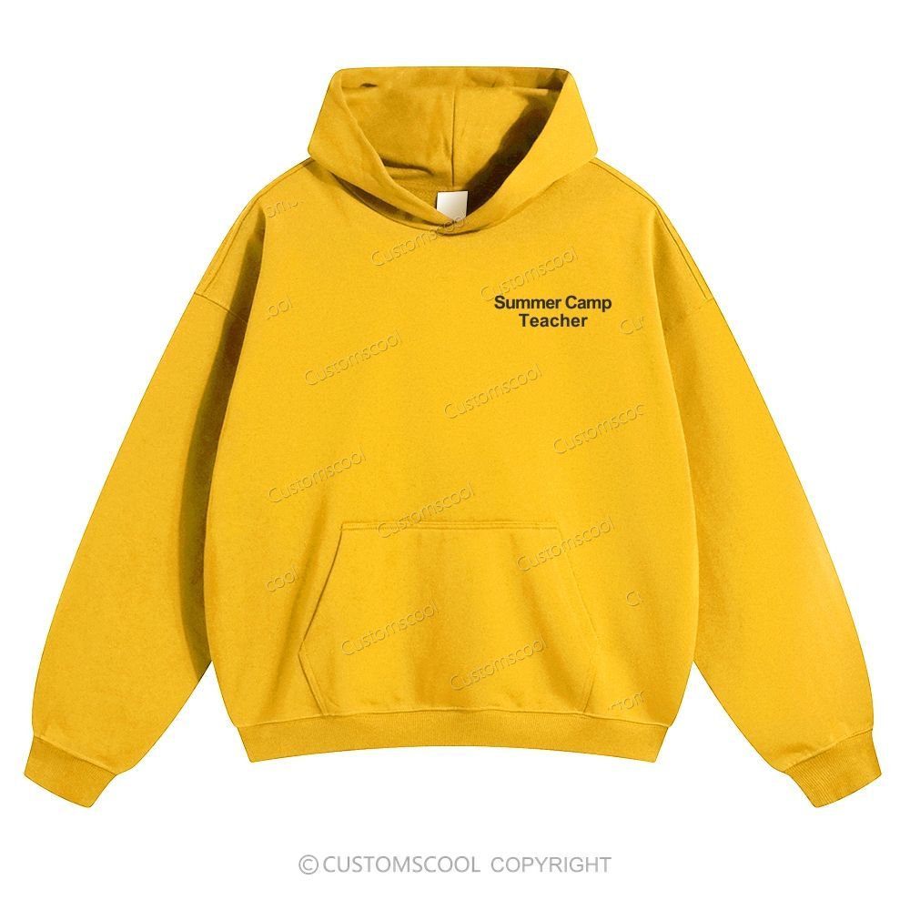 Summer Camp Teacher Solid Color Hoodie
