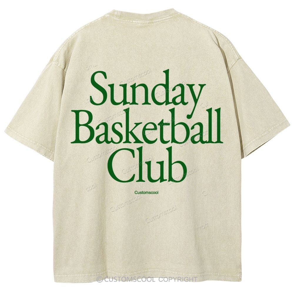 Sunday Basketball Club Unisex Fit Washed T-Shirt