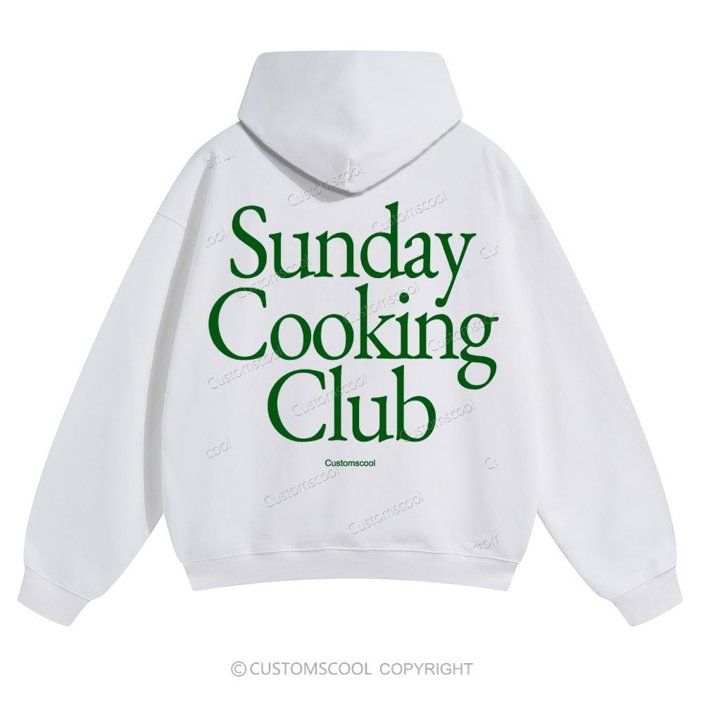 Sunday Cooking Club Solid Color Hoodie Customscool