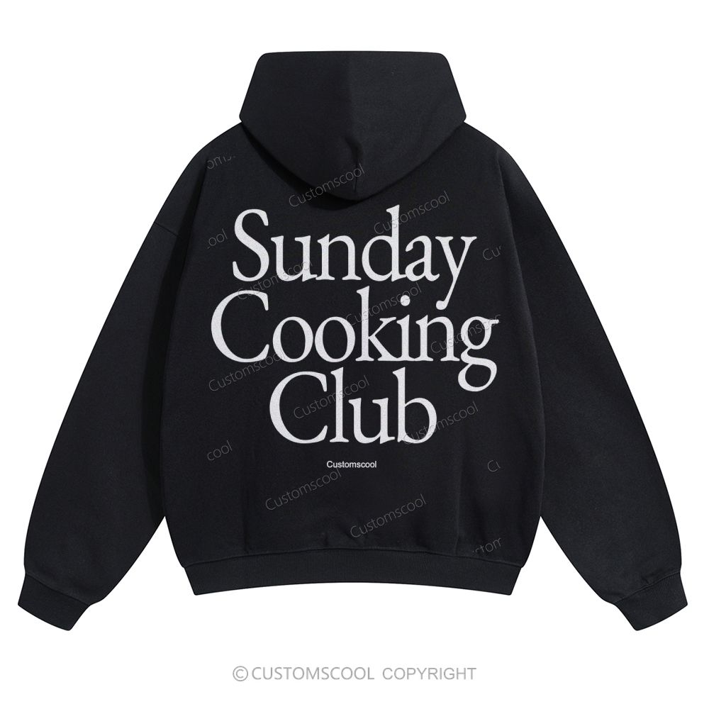 Sunday Cooking Club Solid Color Hoodie Customscool