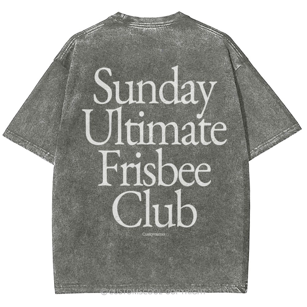 Sunday Ultimate Frisbee Club Unisex Fit Washed T-Shirt Customscool