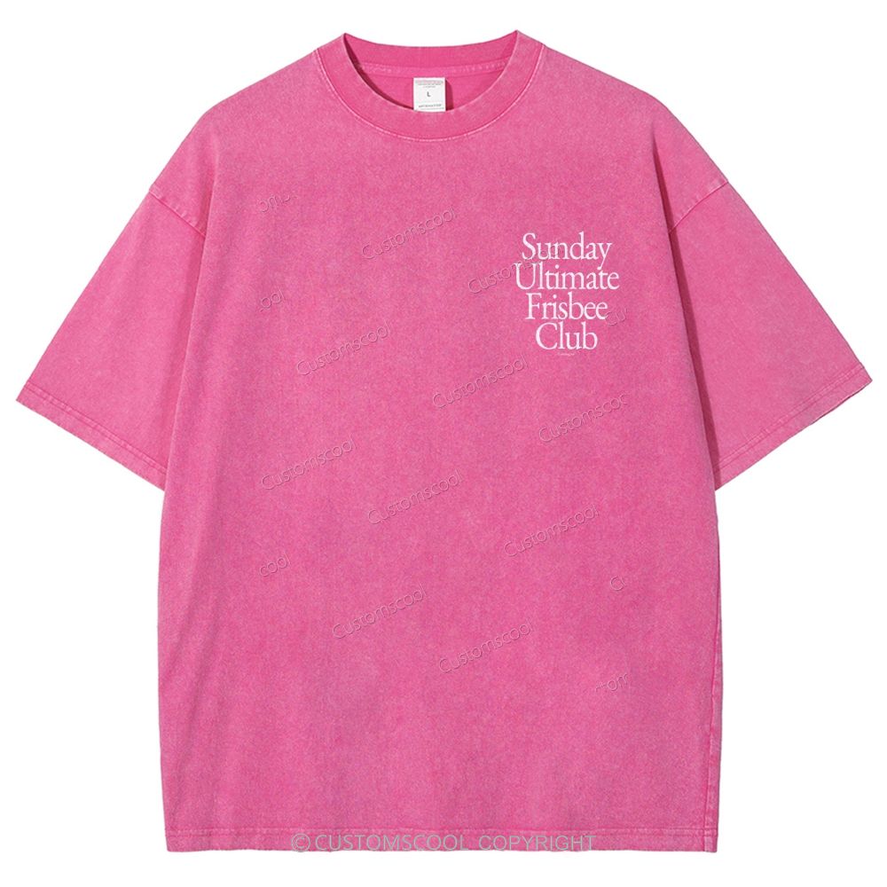 Sunday Ultimate Frisbee Club Unisex Fit Washed T-Shirt Customscool