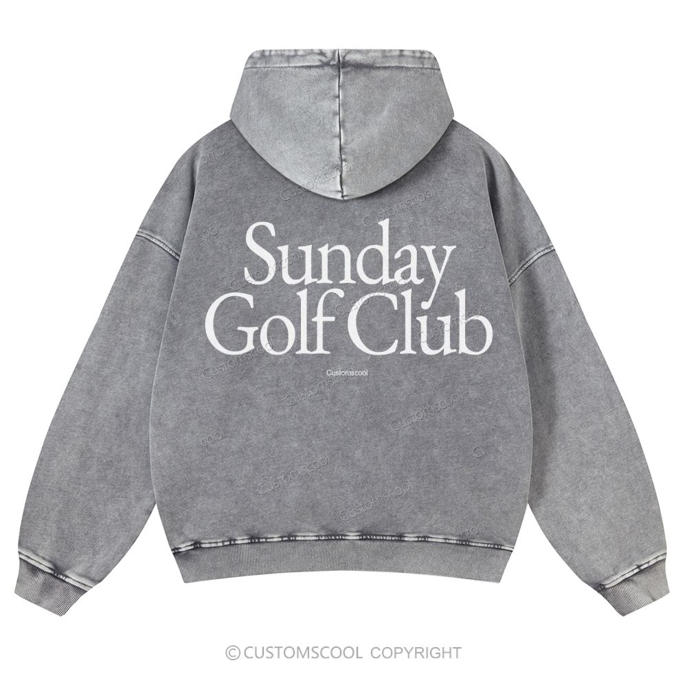 Sunday Golf Club Casual Washed Hoodie Customscool