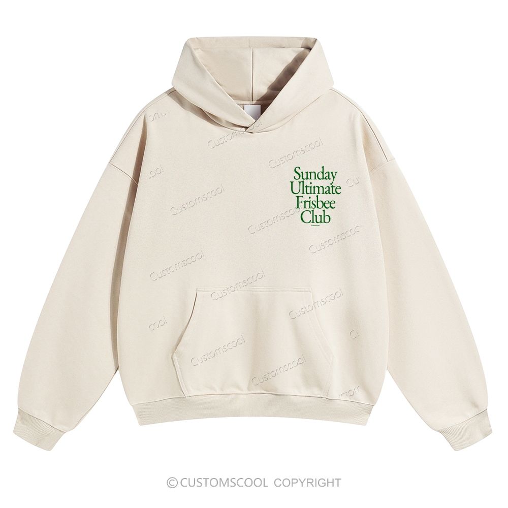 Sunday Ultimate Frisbee Club Solid Color Hoodie Customscool