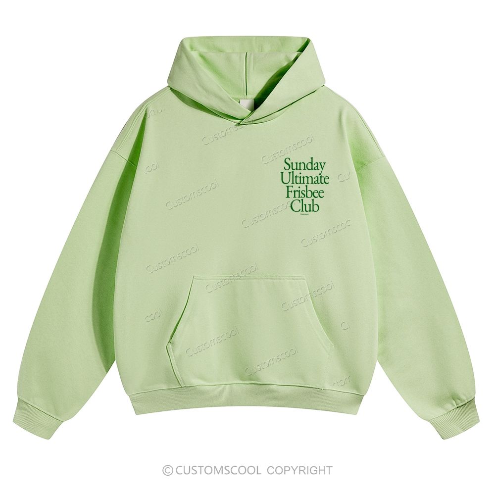 Sunday Ultimate Frisbee Club Solid Color Hoodie Customscool