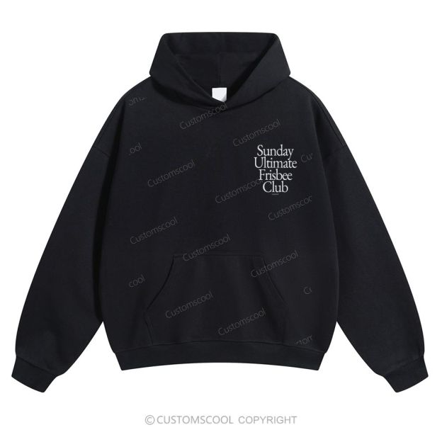 Sunday Ultimate Frisbee Club Solid Color Hoodie Customscool