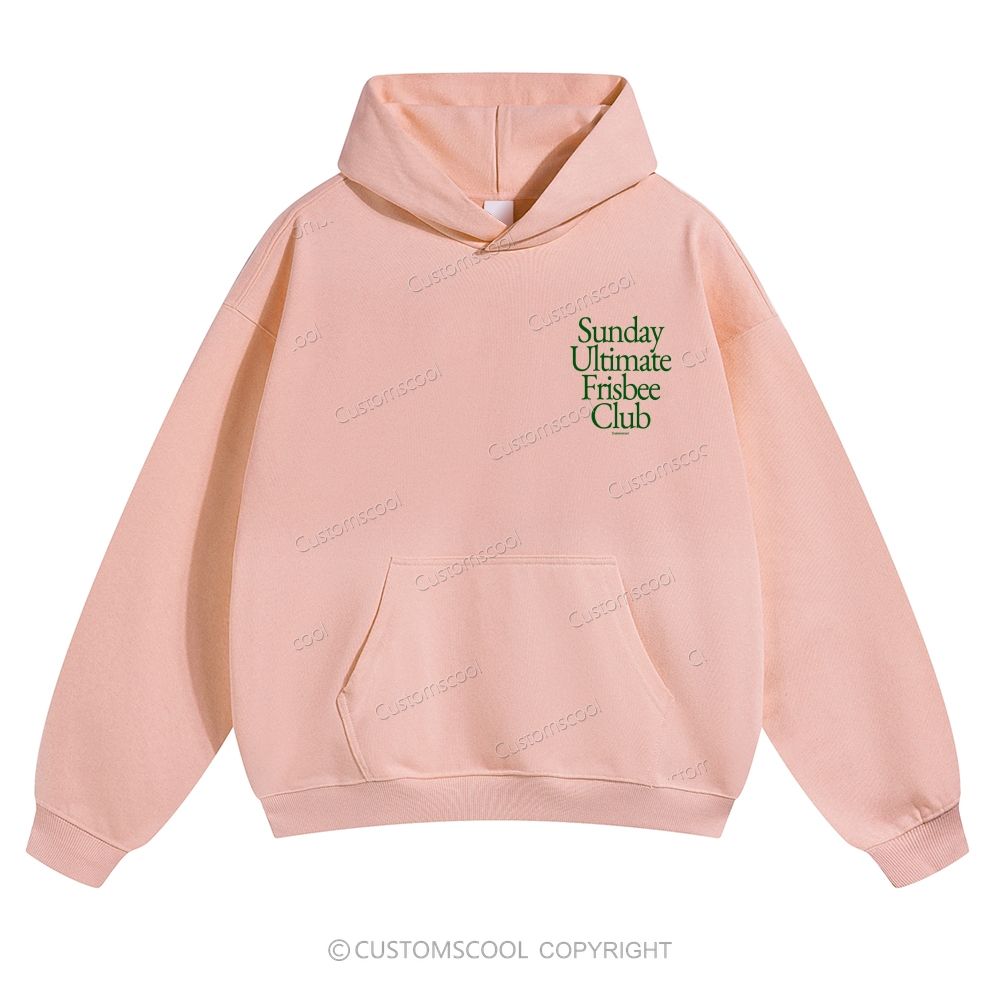 Sunday Ultimate Frisbee Club Solid Color Hoodie Customscool