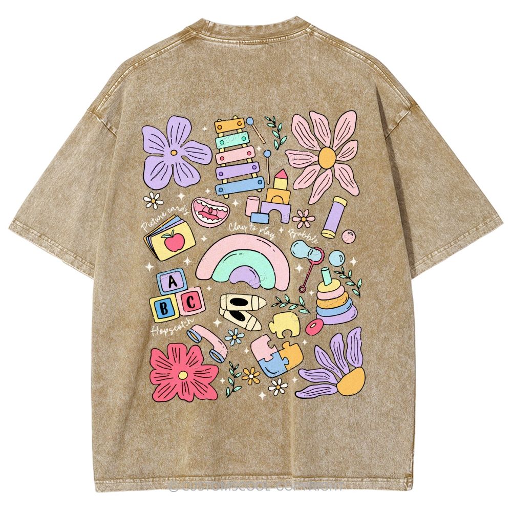Speech Therapy  Stuff Unisex Fit Washed T-Shirt Customscool