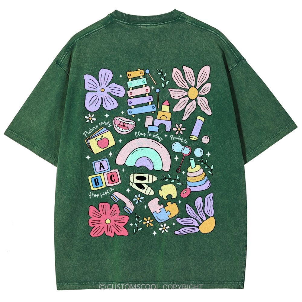 Speech Therapy  Stuff Unisex Fit Washed T-Shirt Customscool