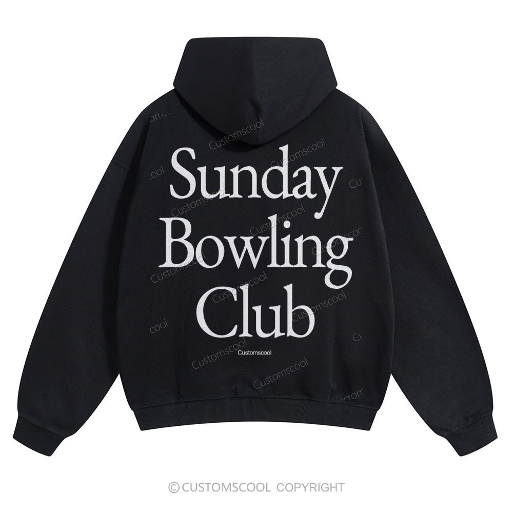 Sunday Bowling Club Solid Color Hoodie