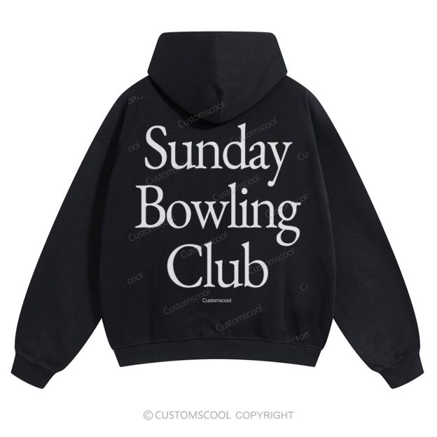 Sunday Bowling Club Solid Color Hoodie Customscool