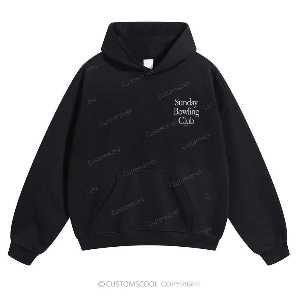 Sunday Bowling Club Solid Color Hoodie Customscool