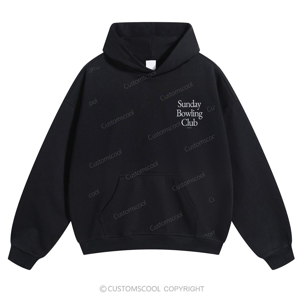Sunday Bowling Club Solid Color Hoodie Customscool