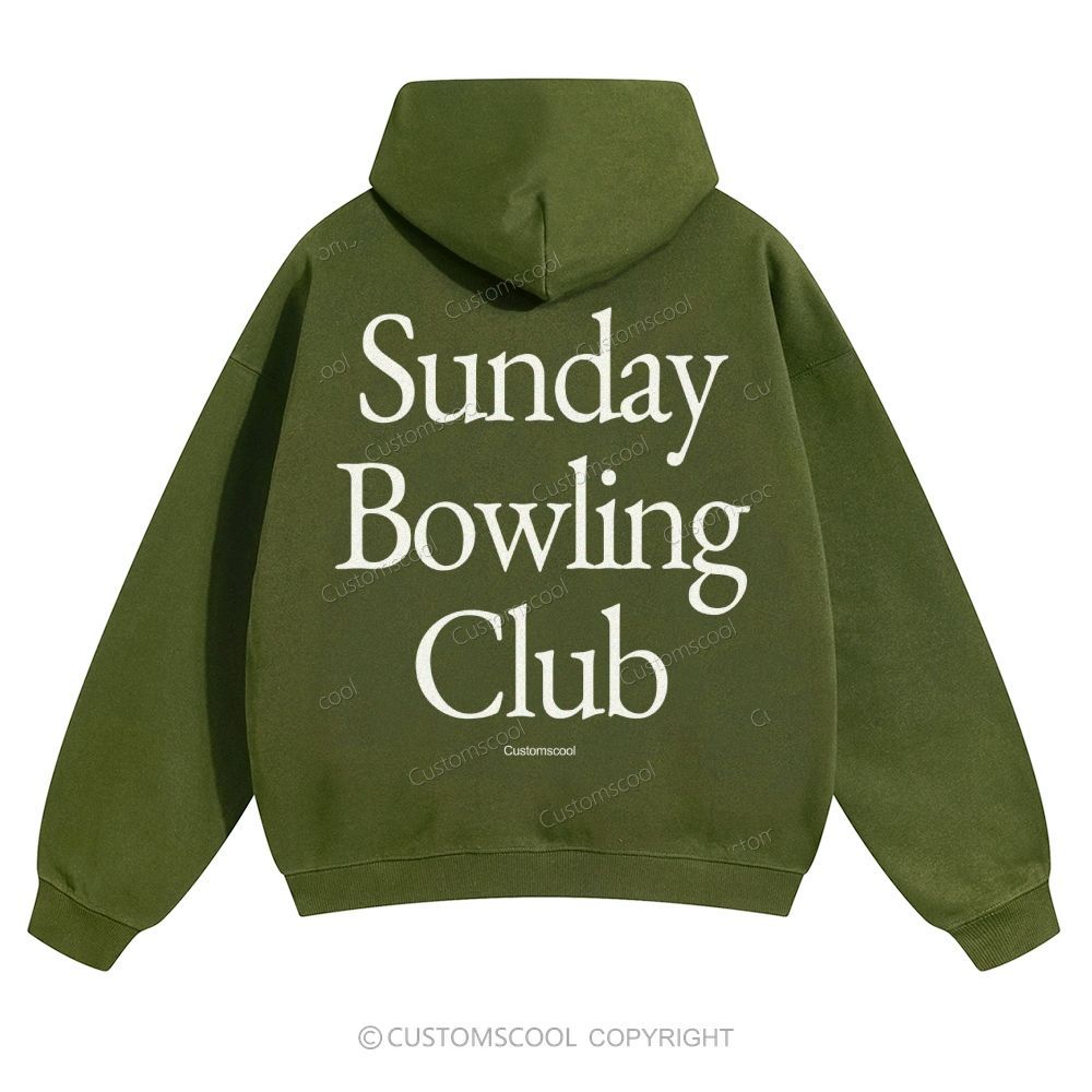 Sunday Bowling Club Solid Color Hoodie Customscool