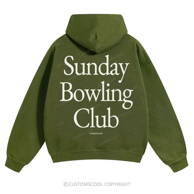 Sunday Bowling Club Solid Color Hoodie Customscool