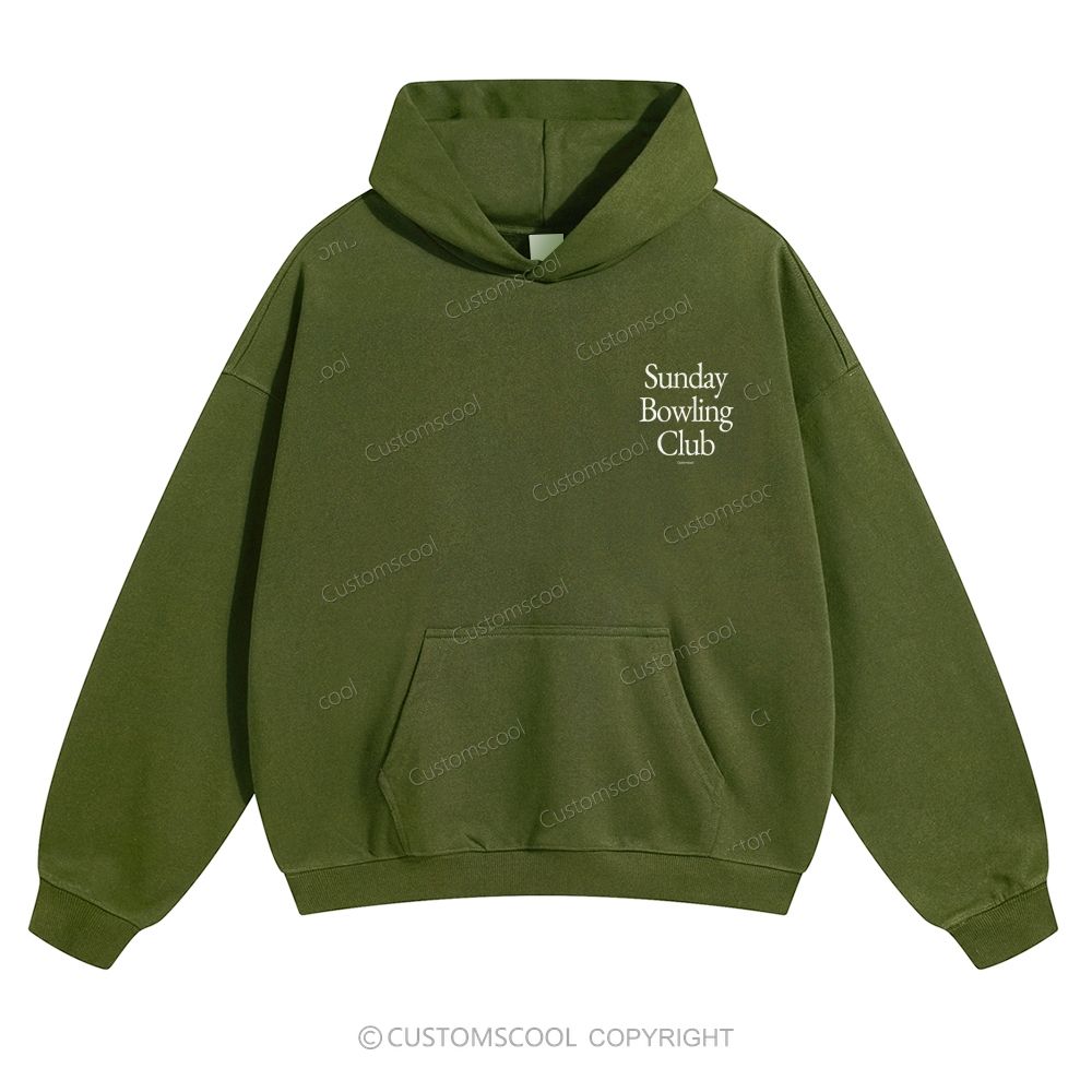 Sunday Bowling Club Solid Color Hoodie Customscool