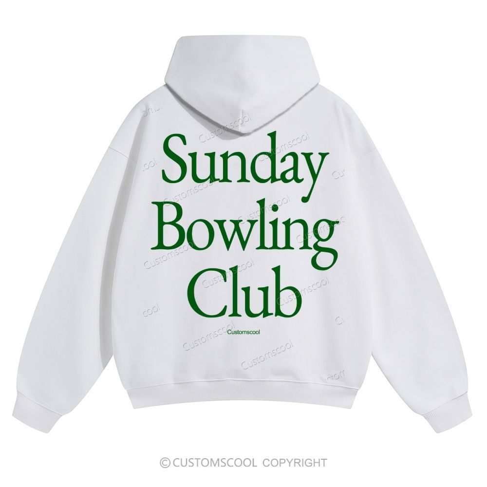 Sunday Bowling Club Solid Color Hoodie Customscool