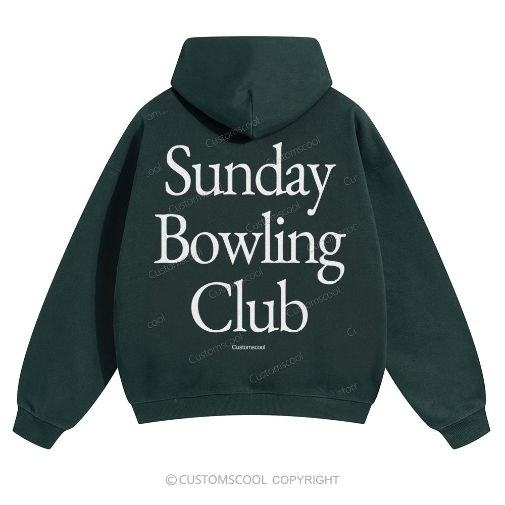 Sunday Bowling Club Solid Color Hoodie Customscool