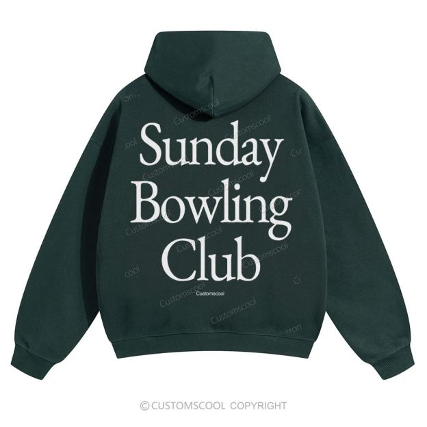 Sunday Bowling Club Solid Color Hoodie Customscool