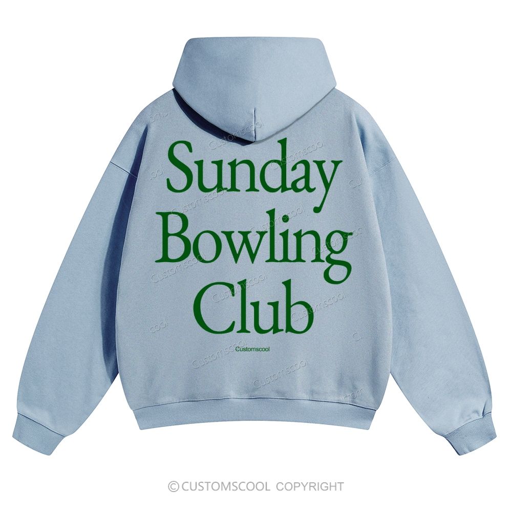 Sunday Bowling Club Solid Color Hoodie Customscool