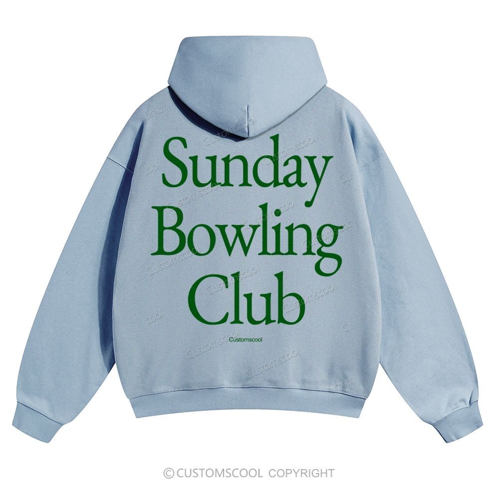 Sunday Bowling Club Solid Color Hoodie Customscool