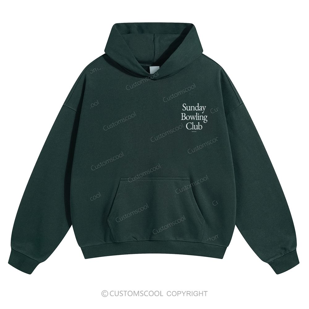 Sunday Bowling Club Solid Color Hoodie Customscool