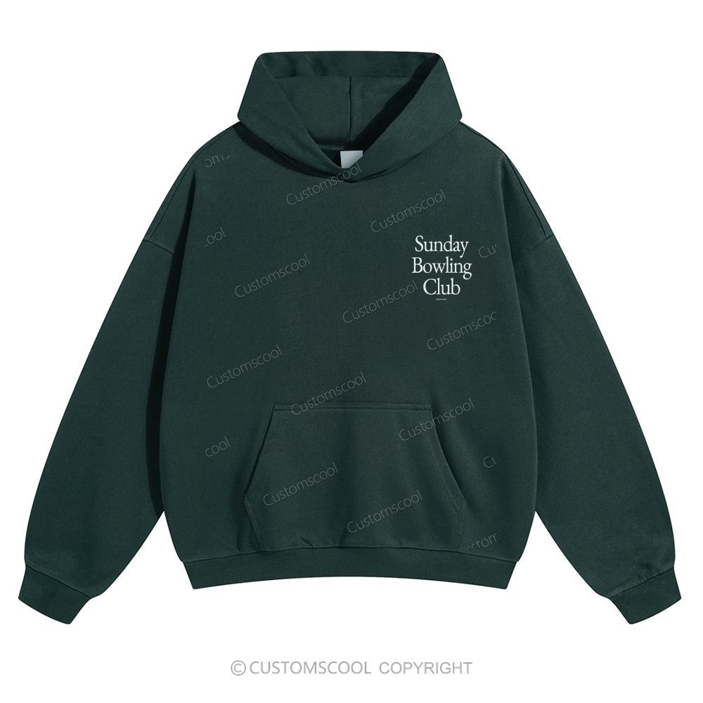 Sunday Bowling Club Solid Color Hoodie Customscool