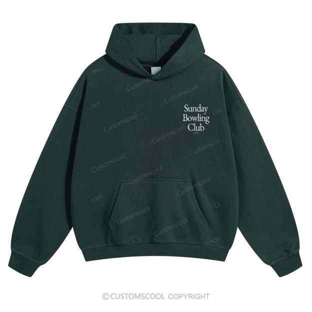 Sunday Bowling Club Solid Color Hoodie Customscool
