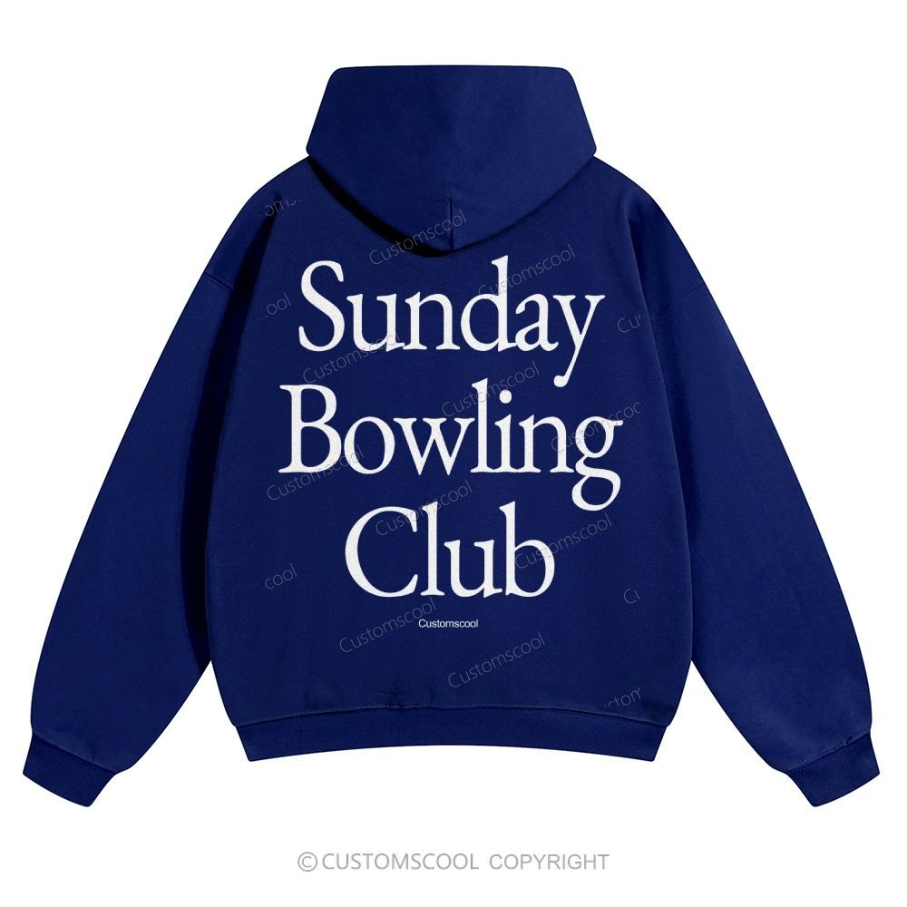 Sunday Bowling Club Solid Color Hoodie Customscool
