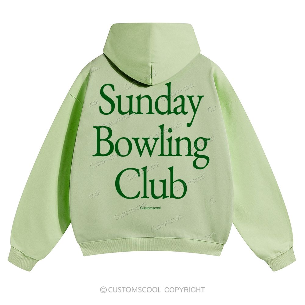 Sunday Bowling Club Solid Color Hoodie Customscool
