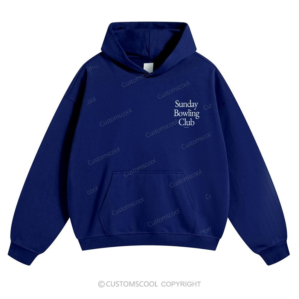 Sunday Bowling Club Solid Color Hoodie Customscool