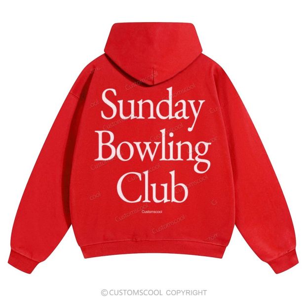 Sunday Bowling Club Solid Color Hoodie Customscool