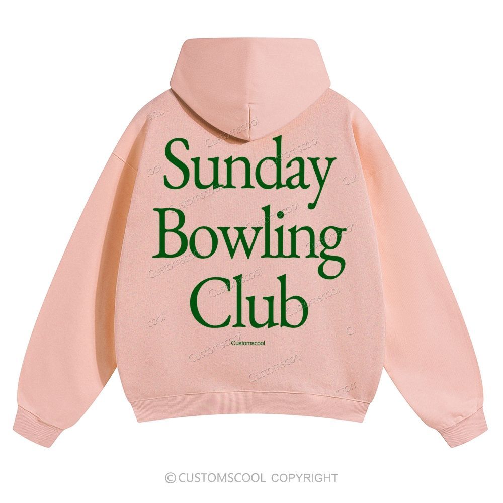 Sunday Bowling Club Solid Color Hoodie Customscool