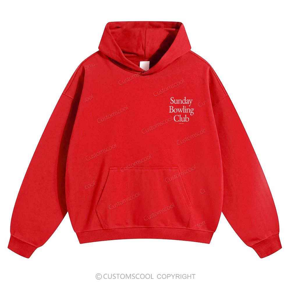 Sunday Bowling Club Solid Color Hoodie Customscool